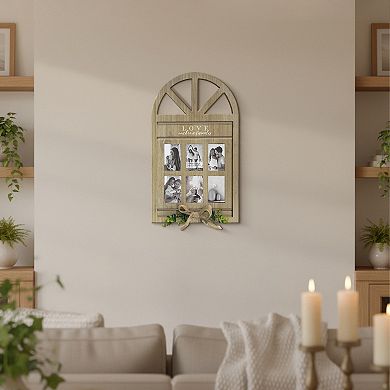 Arch 6-Opening 4" x 6" Photo Collage Frame with Greenery