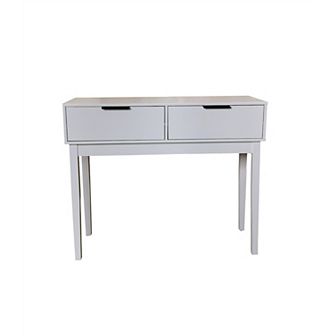 Kings Brand Furniture - Atmore White Wood Console Sofa Table with 2 Storage Drawers