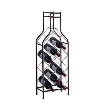 Kings Brand Furniture - 12 Bottles Freestanding Floor Metal Wine Rack Wine Bottle Holders Stands