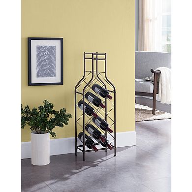 Kings Brand Furniture - 12 Bottles Freestanding Floor Metal Wine Rack Wine Bottle Holders Stands