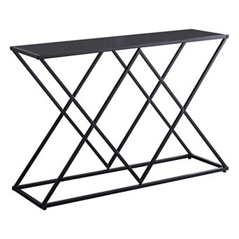 Kings Brand Furniture Calvert Textured Black Console Display Table, Black