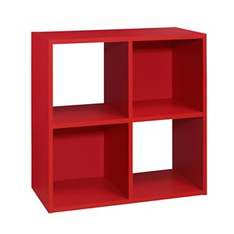 Kings Brand Furniture 4-Cube Children's Bookcase, Kids Toy Storage Shelf Organizer