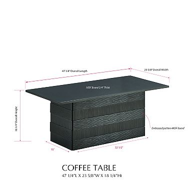 Kings Brand Furniture Madison Modern Pedestal Base Wood Coffee Table, Champagne