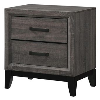 Kings Brand Furniture Ambroise 2-Drawer Wooden Side End Table, Nightstand