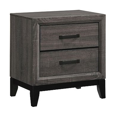 Kings Brand Furniture Ambroise 2-Drawer Wooden Side End Table, Nightstand