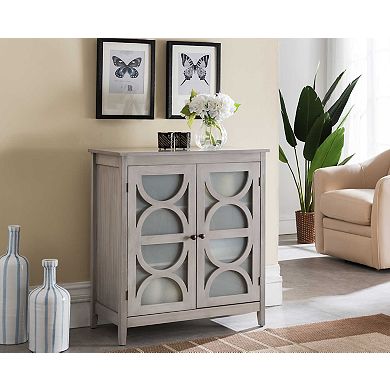 Kings Brand Furniture - Folsom Wood Console Table/Accent Cabinet, Wash Gray