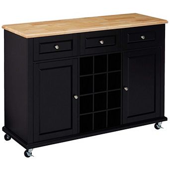 Kings Brand Furniture Wine Rack Sideboard Buffet Server Console Table With Storage