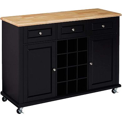 Kings Brand Furniture Wine Rack Sideboard Buffet Server Console Table With Storage