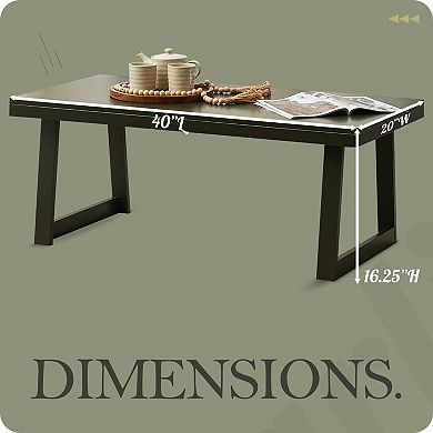 Kings Brand Furniture Charlie Rectangular Coffee Table, Center Table, Cocktail Tea Table