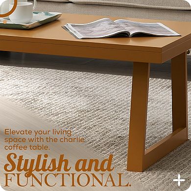 Kings Brand Furniture Charlie Rectangular Coffee Table, Center Table, Cocktail Tea Table