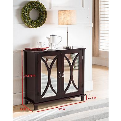 Kings Brand Furniture Marietta Espresso Buffet Accent Cabinet
