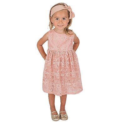 Lilttle Girl's Dusty Pink Lace Dress