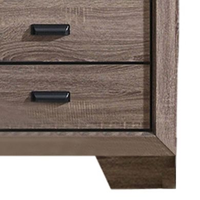 Kings Brand Furniture Kerry Wood 5-Drawer Chest, Brown