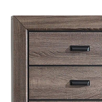 Kings Brand Furniture Kerry Wood 5-Drawer Chest, Brown