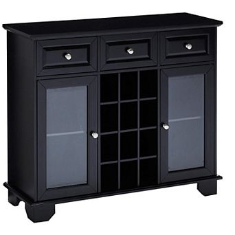 Kings Brand Furniture Buffet Server Sideboard Cabinet with Wine Storage