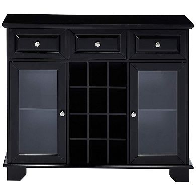 Kings Brand Furniture Buffet Server Sideboard Cabinet with Wine Storage