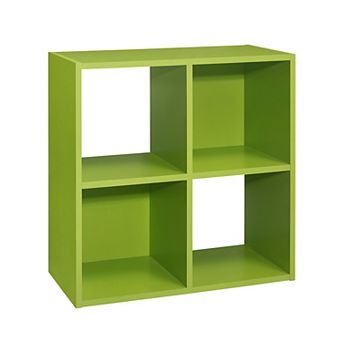 Kings Brand Furniture 4-Cube Children's Bookcase, Kids Toy Storage Shelf Organizer