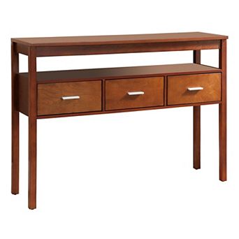 Kings Brand Console Entryway Table with 3 Drawers