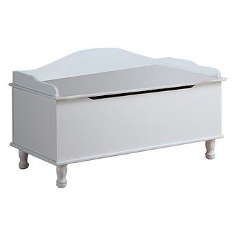 Kings Brand Furniture Applegate White Storage Bench Toy Chest