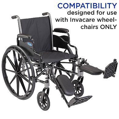 Invacare Wheelchair Elevating Legrests - Padded Calf Support, Aluminum Footplates, Adjustable Length