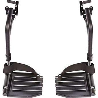 Invacare Wheelchair Legrest w/Heel Loops, Adjustable Length, Swing-Away Design & Flip-Up Footplate