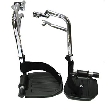 Invacare Wheelchair Legrest with Heel Loops, Swing-Away Design & Flip-Up Composite Footplate