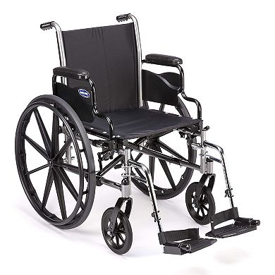 Invacare Wheelchair Legrest with Heel Loops, Swing-Away Design & Flip-Up Composite Footplate
