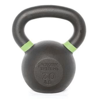 Power Systems Cast Iron Kettlebell (30 lb), Strength Training Kettlebells for Home Gym Workouts