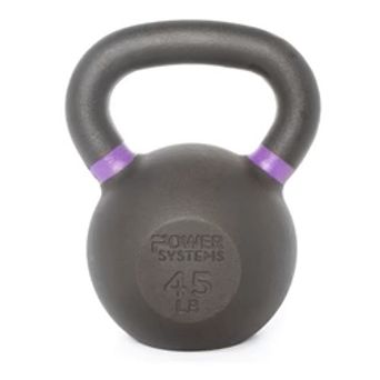 Power Systems Cast Iron Kettlebell (45 lb), Strength Training Kettlebells for Home Gym Workouts