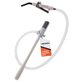 Deway Fuel Transfer Pump With Flow Control Battery Operated Gasoline Siphon Pump, 39 Hose, 2.4 GPM