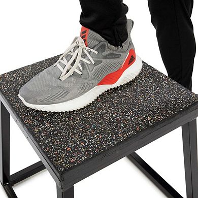 Power Systems Plyometric Jump Box 30" - Non-Slip Steel Frame Box for Home Gym Training, Black