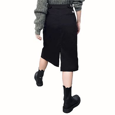 The Essential Cotton Twill Utility Wrap Skirt