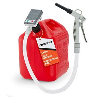 Deway Gas Can Fuel Transfer Pump with Trigger Nozzle, Fast 3.8 GPM Flow Rate