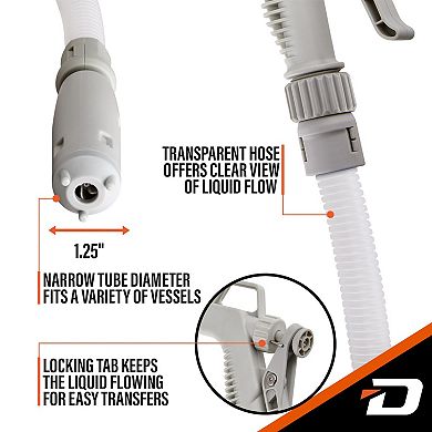 Deway Gas Can Fuel Transfer Pump with Trigger Nozzle, Fast 3.8 GPM Flow Rate