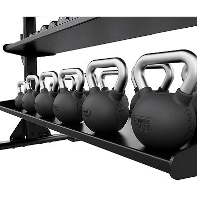 Power Systems Elite Rubber Kettlebell (15 lb), Premium Rubber Coated Kettlebell for Strength