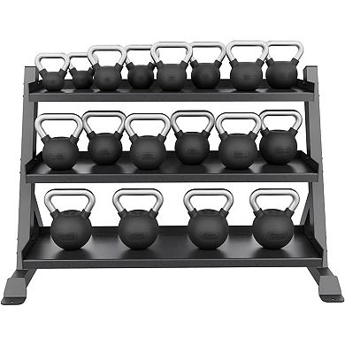 Power Systems Elite Rubber Kettlebell (15 lb), Premium Rubber Coated Kettlebell for Strength