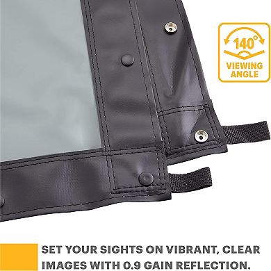 KODAK 120” Replacement Dual Projector Screen, Fast Fold Front & Rear Projection Backdrop - Gray