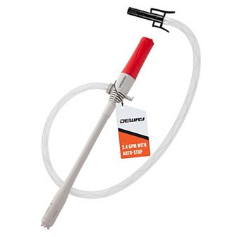 Deway Automatic Small 15" Fuel Transfer Pump W/Auto-Stop & Beep, D Battery Powered, 2.4 Gal/Minute