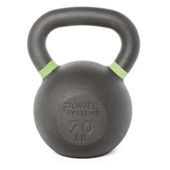 Power Systems Cast Iron Kettlebell (70 lb), Strength Training Kettlebells for Home Gym Workouts