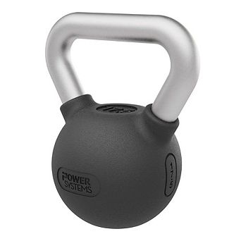 Power Systems Elite Rubber Kettlebell (17.5 lb), Premium Rubber Coated Kettlebell for Strength