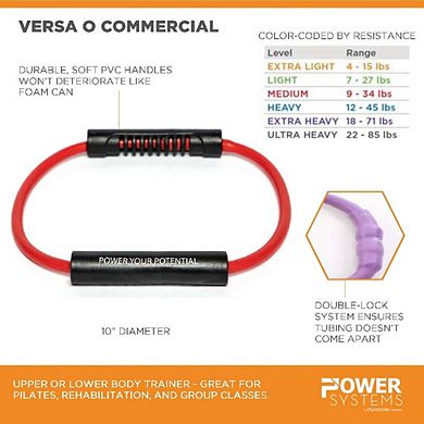 Power Systems Versa O Commercial 10" Resistance Tube Band, Extra Light Resistance Band (4-15 lbs)