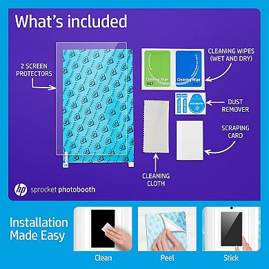 HP Sprocket Photobooth Screen Protector, 9H High-Transparency, Scratch-Resistant Screen Protector