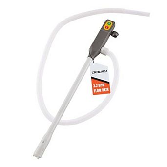 Deway Battery Fuel Transfer Pump, 3.2GPM Flow, 51” Hose, for Gasoline, Diesel, Kerosene & Water