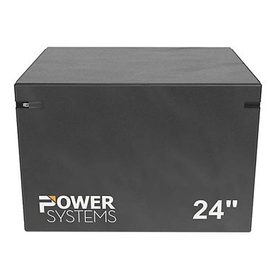 Power Systems Stackable Plyo Box 3" - Vinyl Covered Plyometric Jump Box with Hook & Loop Straps