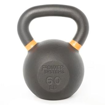 Power Systems Cast Iron Kettlebell (60 lb), Strength Training Kettlebells for Home Gym Workouts