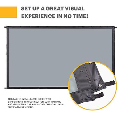 KODAK 150” Replacement Dual Projector Screen, Fast Fold Front & Rear Projection Backdrop - Gray