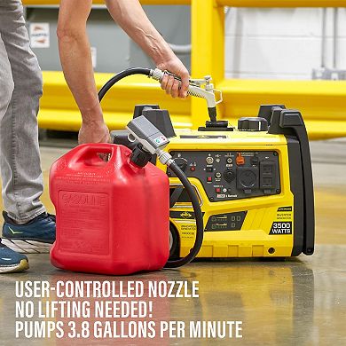 Deway Ultra Fast Can Fuel Transfer Pump, USB & Battery Power, Trigger Nozzle, Rubber Hose & Adapters