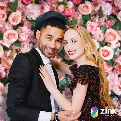 Zink Roses Photo Backdrop. Wrinkle-Free Photo Studio Backdrop for Weddings, Valentine's Day, & More