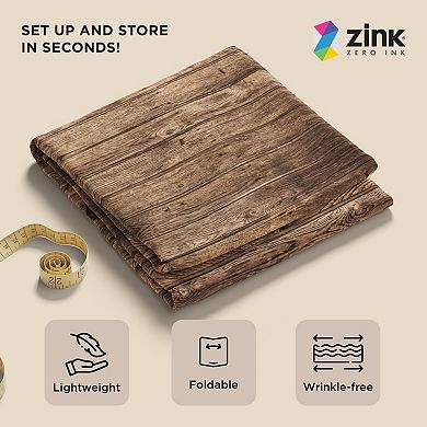 Zink Wooden Wall Backdrop - Wrinkle-Free Photo Studio Backdrop for Parties, Baby Showers, and More