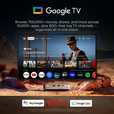 Kodak Luma 500 Full HD Smart Pico Projector with Google TV 11.0 & More